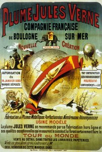 Poster zur Förderung von PLume von Jules Verne von French School