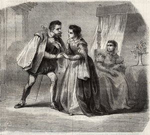 Prinz Don Carlos (1545-1568) mit den Brautjungfern der Königin Elisabeth von Frankreich (Isabelle de Valois)