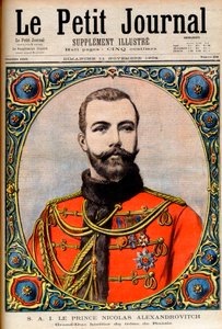 Prinz Nikolaus Alexandrowitsch, Thronfolger von Russland (zukünftiger Kaiser und Zar Nikolaus II.) - Illustration für Le Petit Journal