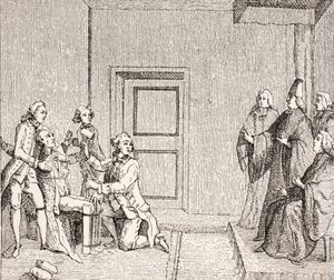 Gefangener unter Folter durch Brodequin, 1875 von French School