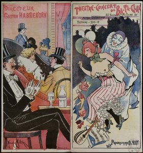 Programm für das Ba-Ta-Clan Café-Konzert, ca. 1905 von French School
