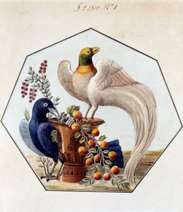 Projekt für den Tisch der Vögel in Porzellan von Alexandre Brongniart (1770-1847). 1810 Sèvres, Archive der Manufacture de Sèvres von French School