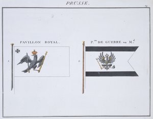 Preußische Flaggen, aus einem französischen Flaggenbuch, ca. 1819 von French School