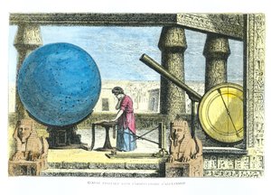 Ptolemäus (ca. 90-168) im Observatorium von Alexandria, aus La Vie des Savants Illustres von Louis Figuier (spätere Kolorierung)