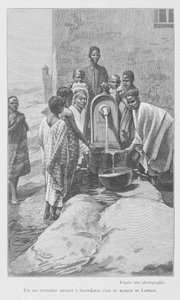 Öffentlicher Brunnen im Senegal, Illustration aus "Le Senegal..." von Louis Leon Faidherbe, 1889 von French School