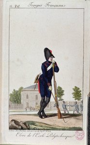 Schüler der Polytechnique, aus Troupes Francaises ca. 1805 von French School