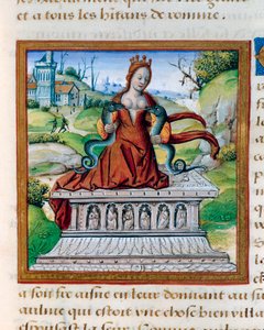 Königin Kleopatra und die zwei Schlangen, um 1505 (Miniatur) von French School