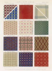 Quilts und Wandteppiche des 12. und 13. Jahrhunderts von French School