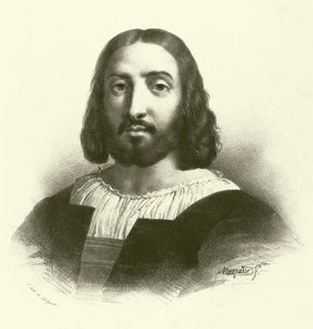 Raffaello Sanzio da Urbino, bekannt als Raphael, Porträt (Gravur) von French School