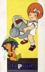 Mädchen mit einer Gießkanne von French School