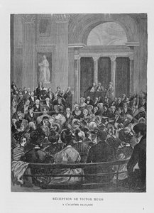 Empfang von Victor Hugo in der Französischen Akademie