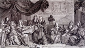 Genesung von Ludwig XIV., ca. 1689 von French School