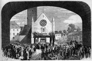 Religiöse Architektur: Ansicht der Kirche von Saint Anne d