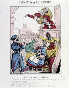 Erinnerung an die Kommune: der Frauenclub - Karikatur, Musée Carnavalet