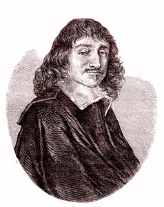 Rene Descartes, französischer Physiker, Mathematiker, Philosoph. 1865 (Gravur)
