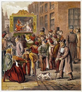 Darstellung von Guignol - in „Magasin des petits enfants“ von French School