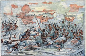 Darstellung der Schlacht von Austerlitz, oder Schlacht der drei Kaiser, am 02.12.1805. von French School