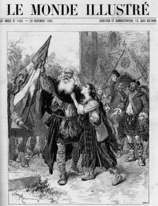 Darstellung des Dramas in fünf Akten „Les Jacobites“ von Francois Coppee (1842-1908) am Theatre de l