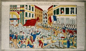Republikanischer Aufstand in Lyon, 9.-14. April 1834 von French School