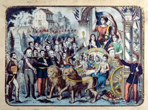 Republikanische Allegorie zur Feier der französischen Verfassung von 1876 von French School
