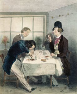 Restaurant in der Rue Saint-Jacques in Paris, um 1840 von French School