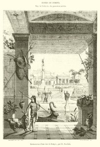 Restaurierung einer Ansicht von Pompeji von French School