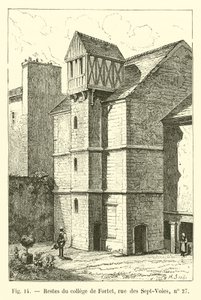 Überreste des Collège de Fortet, Rue des Sept-Voies, Nr. 27 von French School