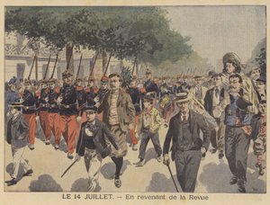 Rückkehr von der Bastille-Tag-Parade von French School