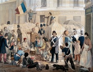 Revolution von 1848: Barrikade der Rue Coquenard (25. Februar).