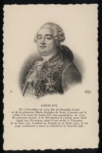 König Ludwig XVI (Lithografie) von French School