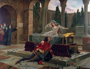 Romeo und Julia Szene aus der Oper Romeo und Julia von Charles Gounod (1818-1893), ca. 1880