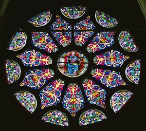 Rosettenfenster von French School