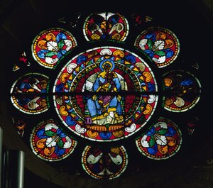 Rosettenfenster von French School