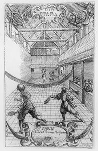 Königliches Tennis, Frontispiz aus Jeu Royal de la Paume, 1632