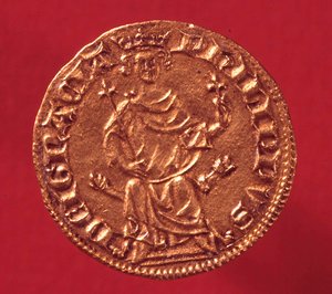 Königlicher Gold-Ecu von Philipp IV. le Bel (1268-1314). 1290. Paris, Musée de la Monnaie von French School