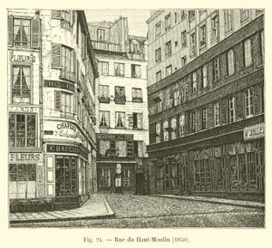 Rue du Haut-Moulin, 1850 von French School