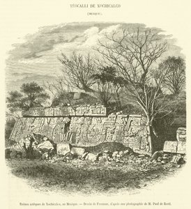 Aztekische Ruinen von Xochicalco in Mexiko von French School