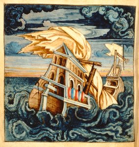 SMM2 p.11 Schiffswrack, aus Theatre des Vices et Vertus, von Jan van der Noot (ca. 1539-95)