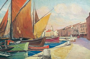 Saint Tropez: Segelboot im Hafen von French School