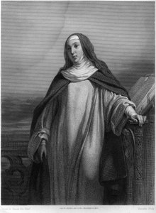 Sainte Jeanne de Chantal (1572-1641), in „Les Saintes Femmes“ von French School