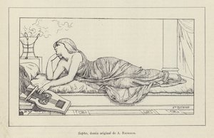 Sappho (Lithographie) von French School