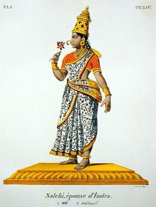 Satchi, Frau von Indra, graviert von C. de Motte (1785-1836)