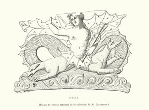 Skylla, antike griechische Bronzefigur von French School