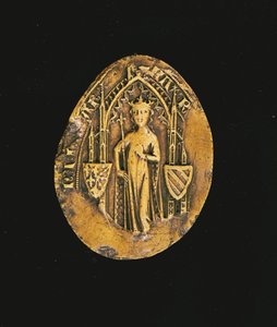 Siegel von Marguerite de Bourgogne (1290-1315) 1311 (Wachs)