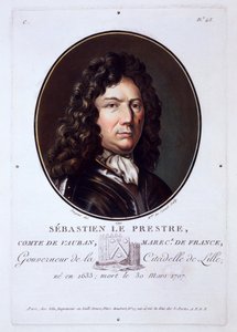 Sebastien le Prestre, Comte de Vauban, aus Portraits des grands hommes, femmes illustres, et sujets memorables de France, veröffentlicht 1787-92 von French School