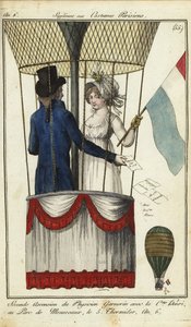 Zweiter Ballonaufstieg von Dr. Andre-Jacques Garnerin, 8. Juli 1798 von French School