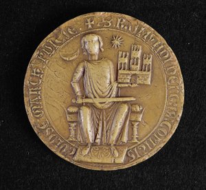 Zweites Siegel von Raymond VII (1197-1249) von Toulouse (Wachs) von French School
