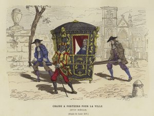 Sänfte für den Stadtgebrauch, Zeit von Ludwig XIV. von Frankreich, 17. Jahrhundert von French School