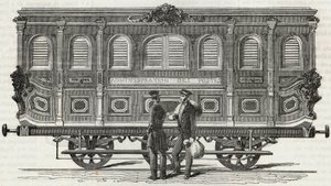 Service des Postes - Außenansicht des fahrenden Büros - Gravur in „Tableau-de-Paris“ von Edmond Texier 1852 von French School