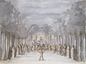 Bühnenbild für eine Oper, aus einer Sammlung mit dem Titel Les Menus Plaisirs du Roi